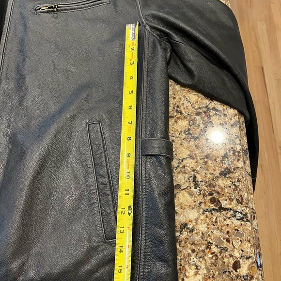 Eddie Bauer Mens Leather Jacket - Dark Brown Large - Picture 6 of 8